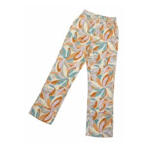 Pantalón estampado de hojas