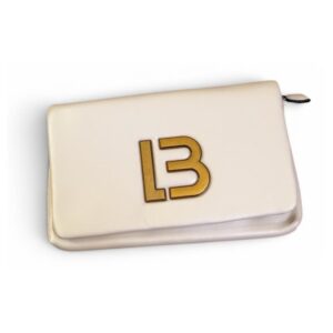 Neceser beige con logo