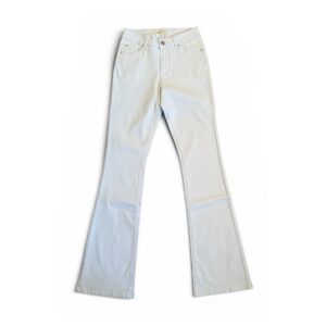 Pantalón vaquero blanco de campana estirable