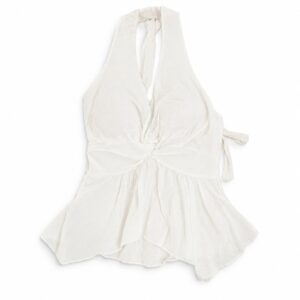 Camisa blanca con abertura en la espalda